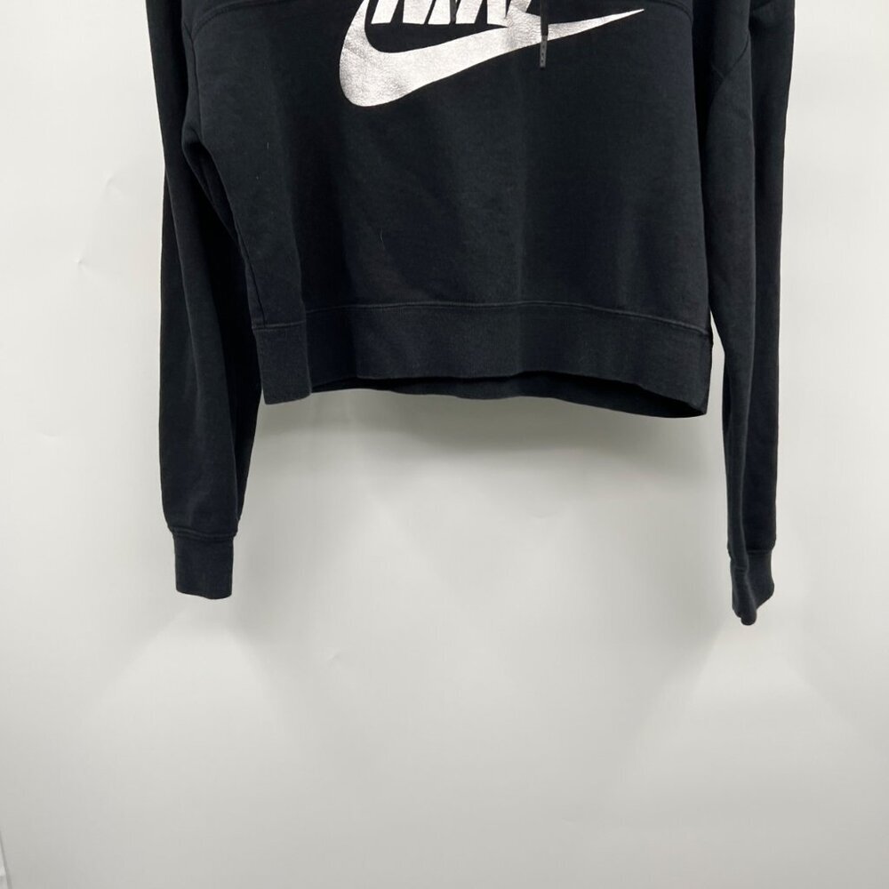 Nike Womens Cropped Hoodie Logo Black/Multi Size XS - Picture 3 of 9